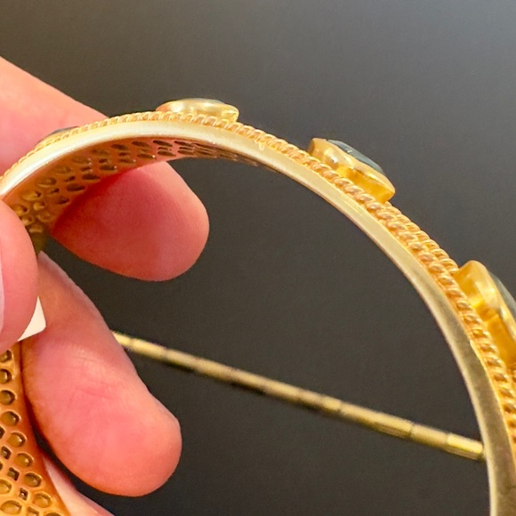 NWT Authentic Bohemian Spring Summer Julie Vos Gemstone Hinged Cuff/Bracelet - Picture 16 of 17